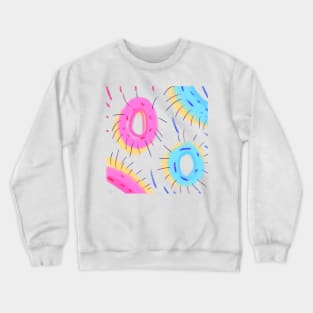 Blue pink donuts art design Crewneck Sweatshirt